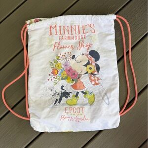 Disney Floral Print Bag with Orange Lining